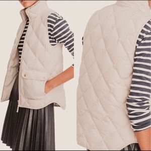 JCrew Cream Puffy Vest!